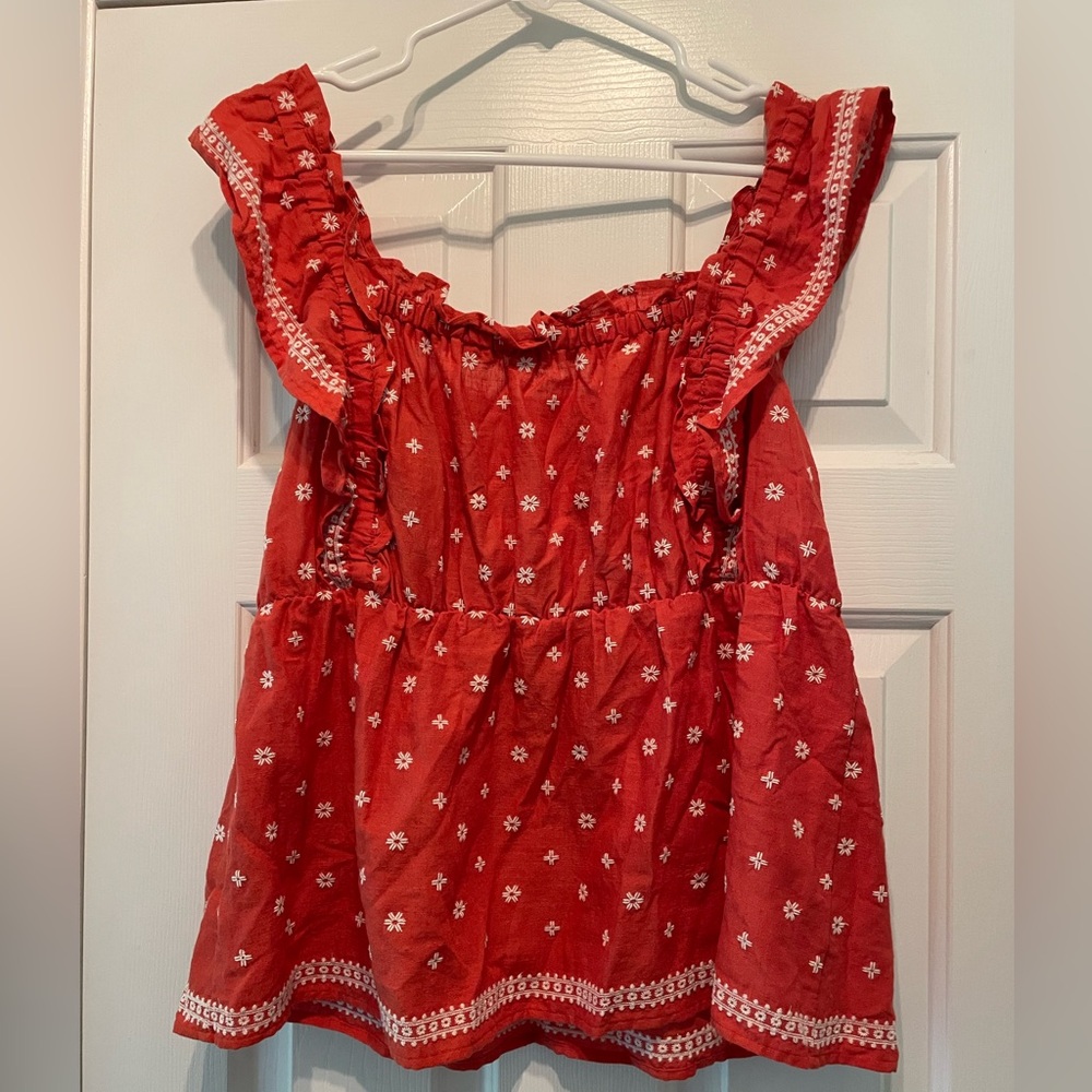 Orange Ruffle Old Navy Top
